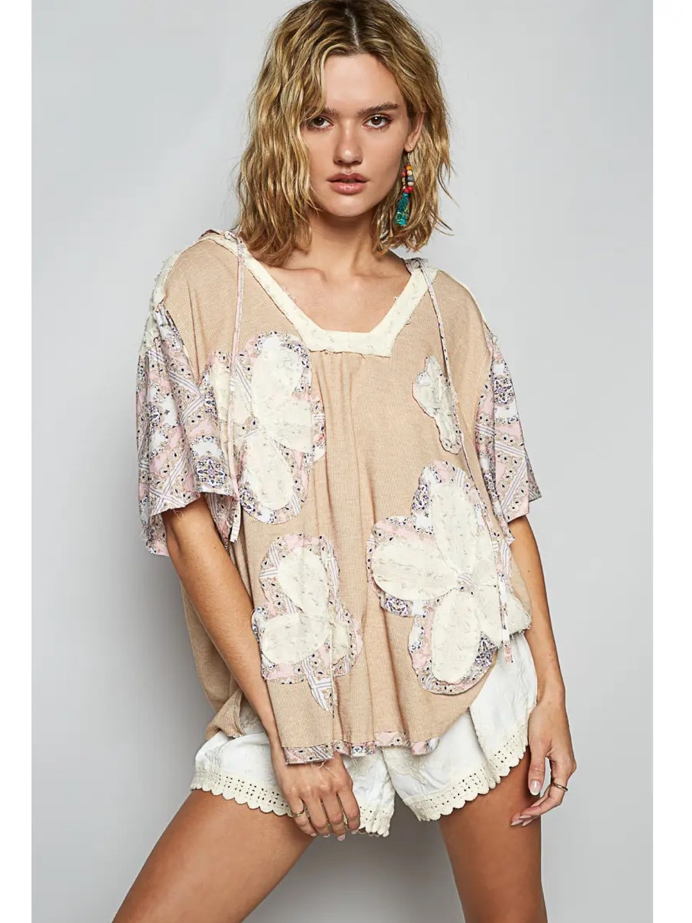 NWOT POL FLORAL HOODIE